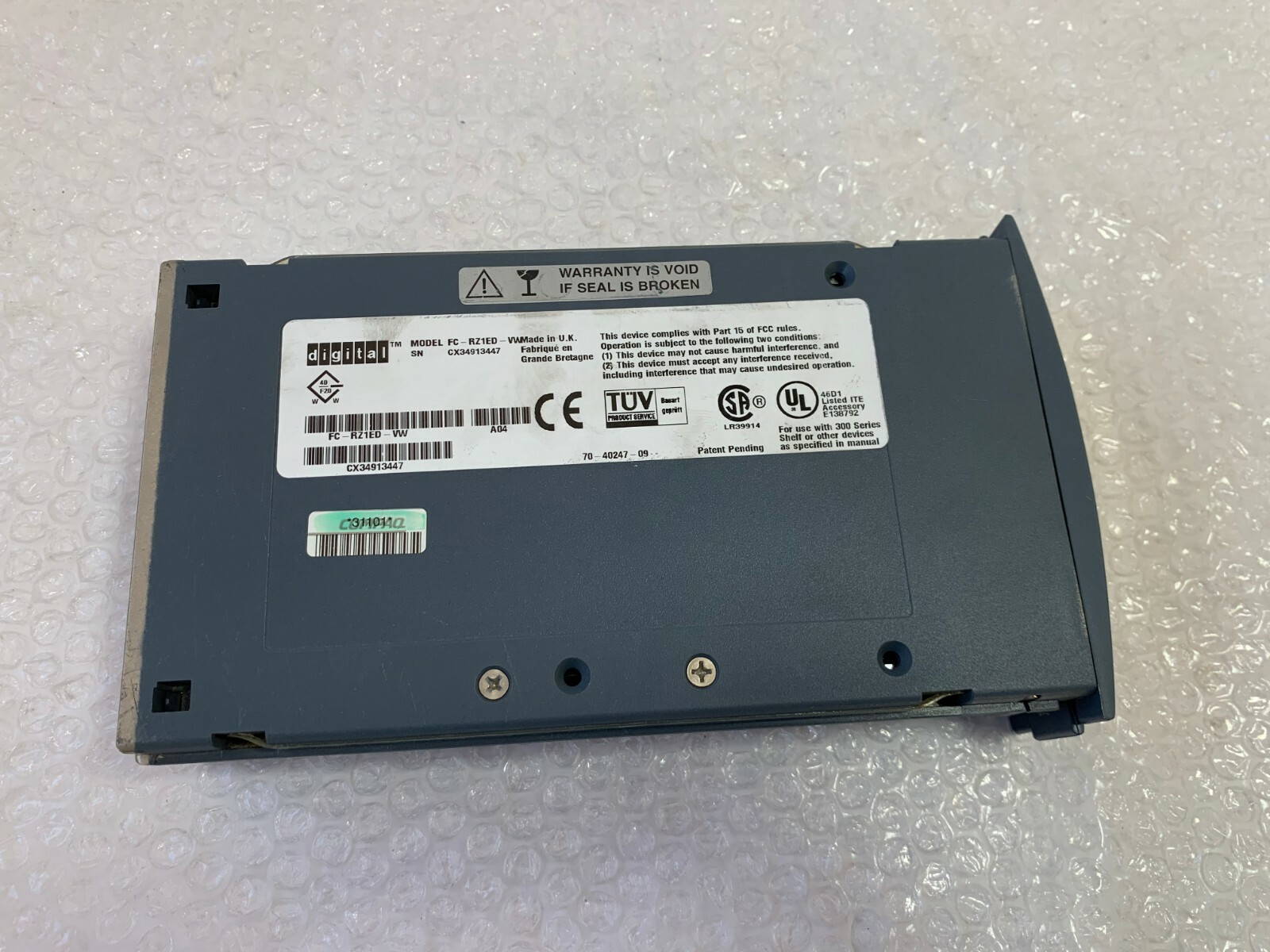 Compaq Digital DEC CX34913447 SBB DS-RZ1ED-VW 70-40247-09 18GB Hard Drive