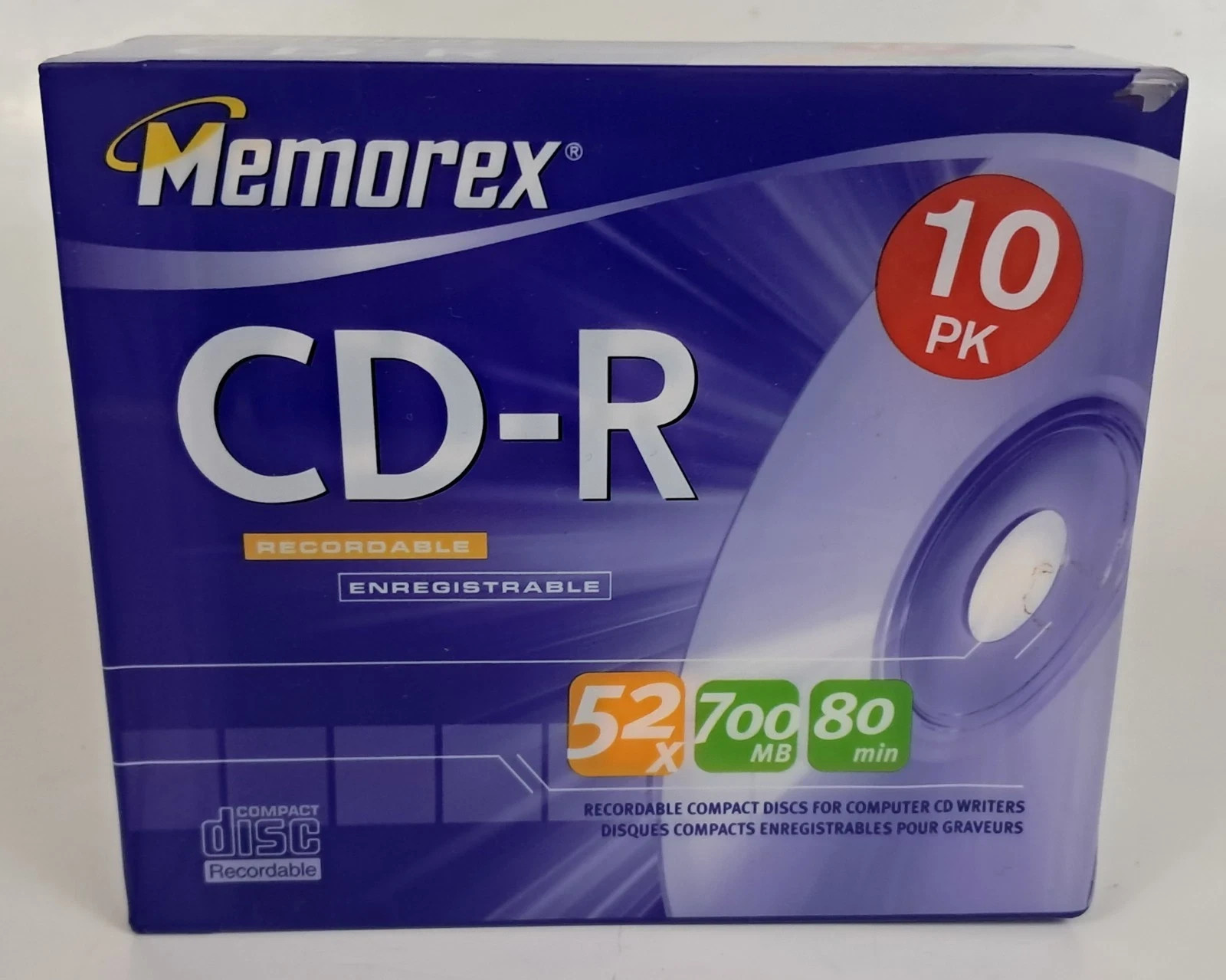 Memorex CD-R 10 Pack Recordable Compact Disc Multi Speed 700 MB 80 Mins SEALED