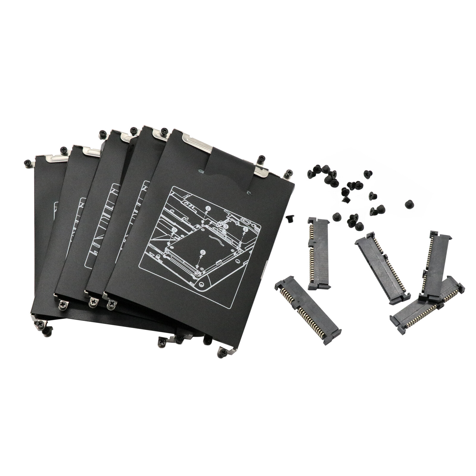 5PCS HP EliteBook 820 720 725 G1 G2 Hard Drive Caddy w/Screws+Connector NO G3 US