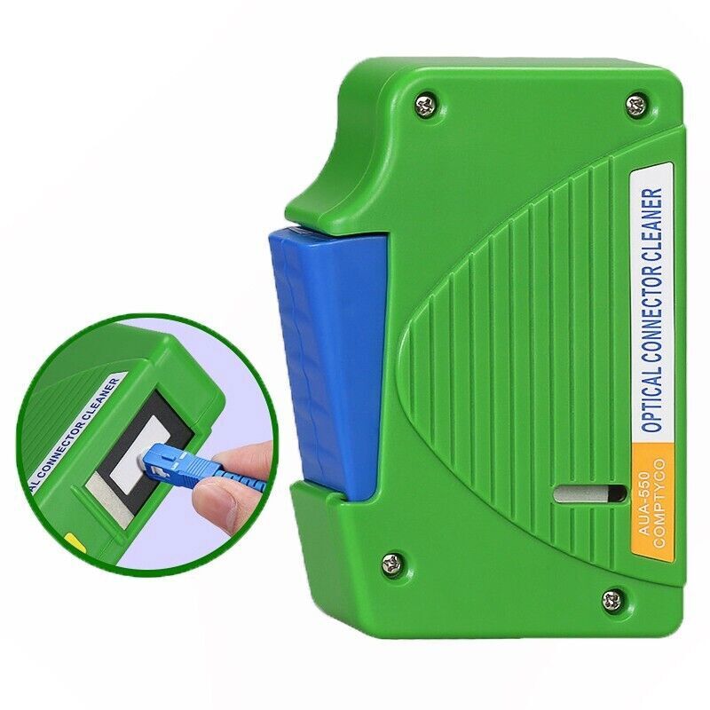 SC FC LC ST Fiber End Face Cleaning Box Pigtail Cleaner Fiber Wiping Tool FTTH
