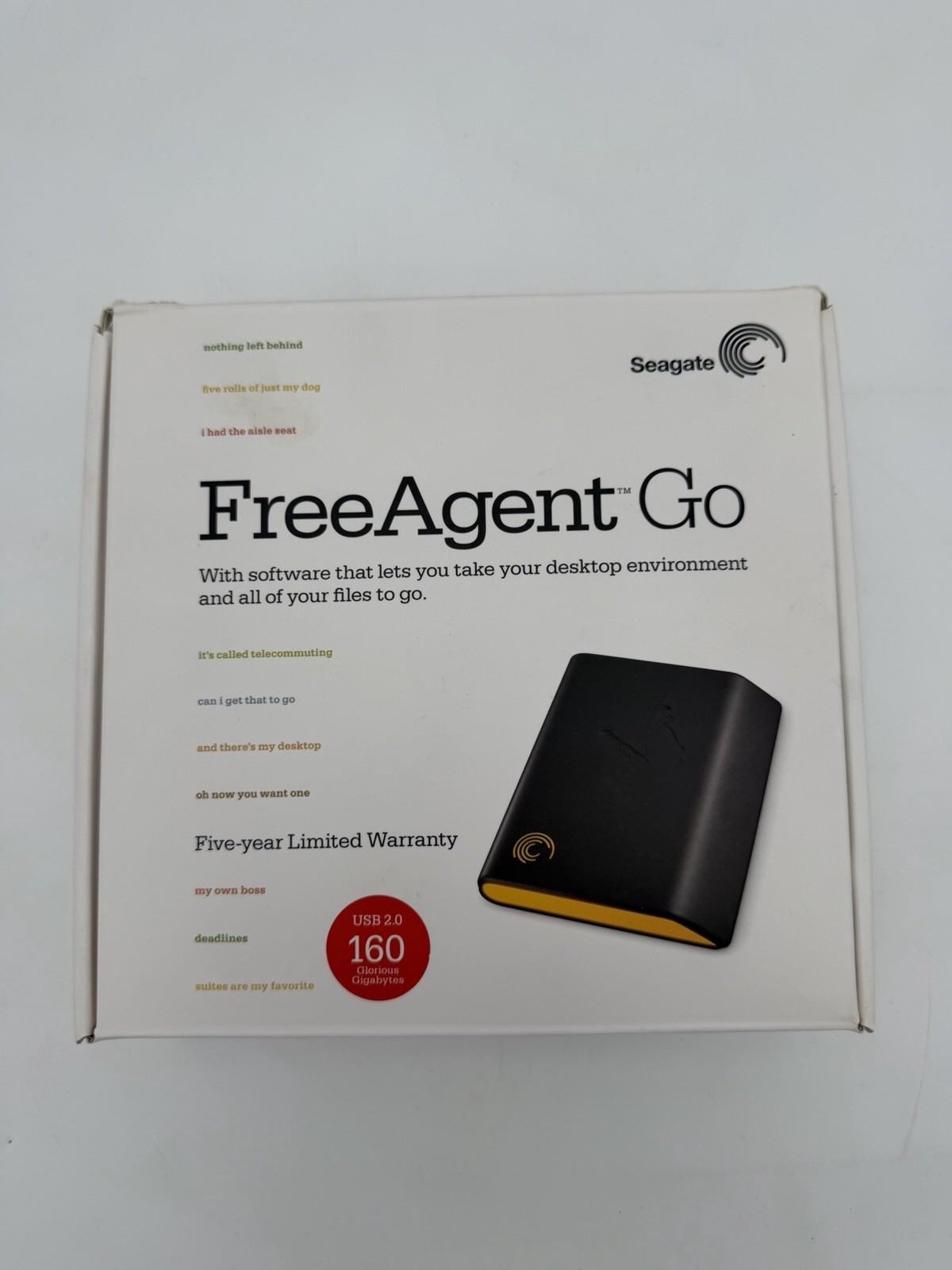Seagate - FreeAgent Go - 160 GB USB External Hard Drive - Movies, Videos, Files