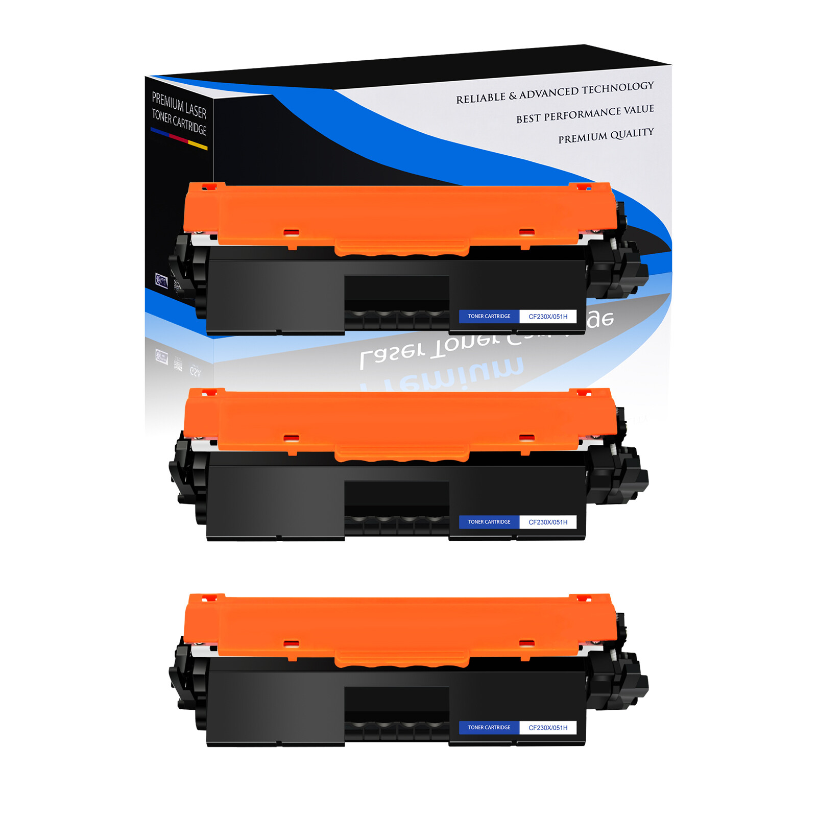 3 PACK - CRG051H 051H Toner Cartridge for Canon imageCLASS MF269dw LBP162dw