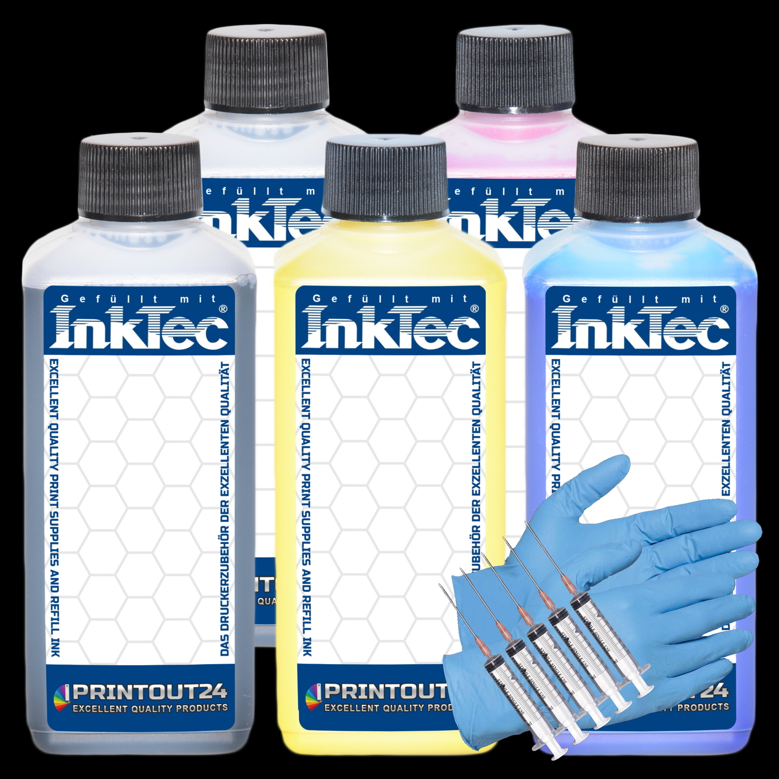 0.5L InkTec® Pigment Ink CISS Refill Ink Set For Canon PFI-110 PFI-310 PFI-710