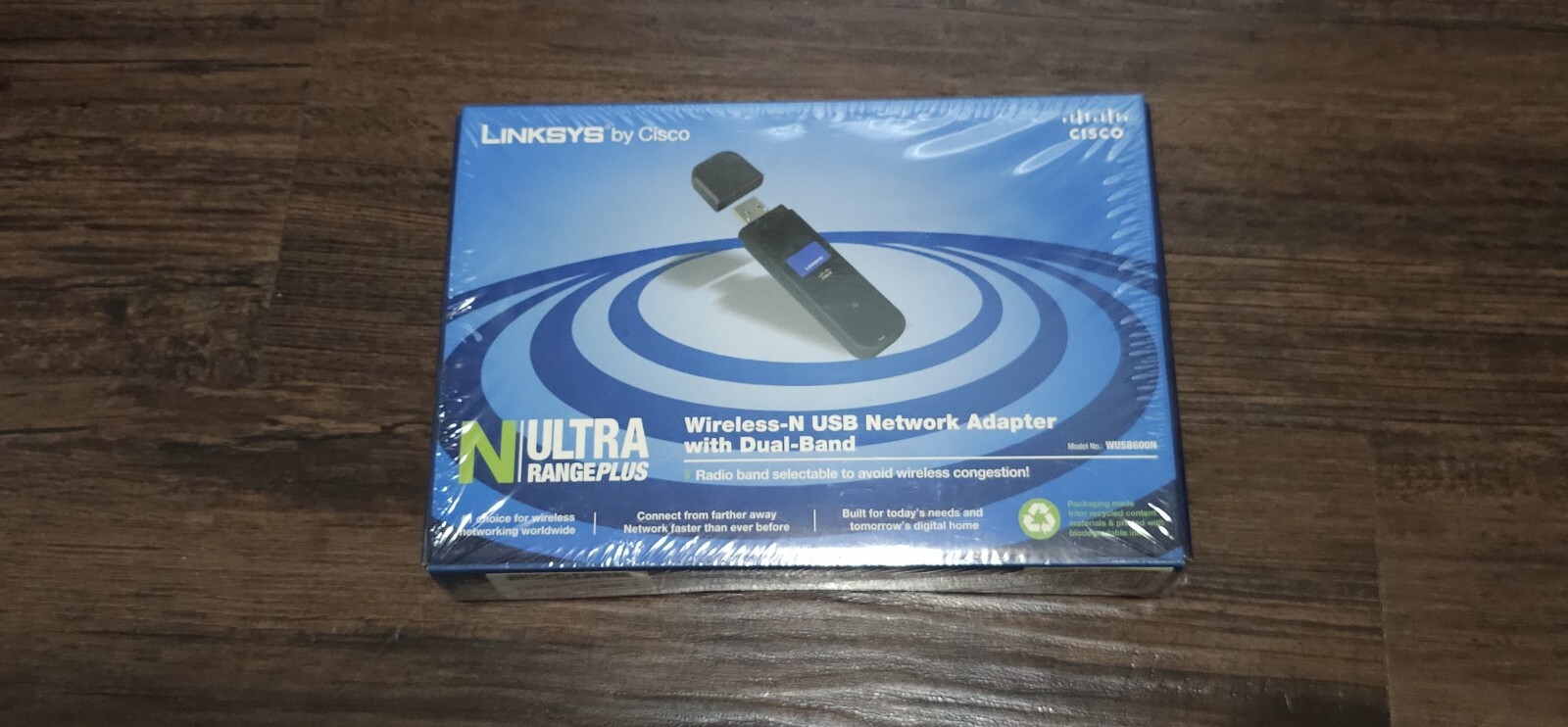 Linksys Wireless-N Usb Network Adaptor with Dual-Band Model - WUSB600N