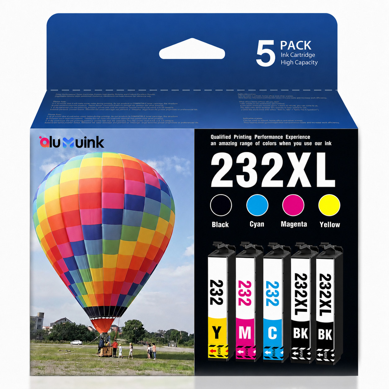 Compatible 232XL Ink  for  WF-2950 WF-2930 XP-4205 XP-4200 Printers (5-Pack)