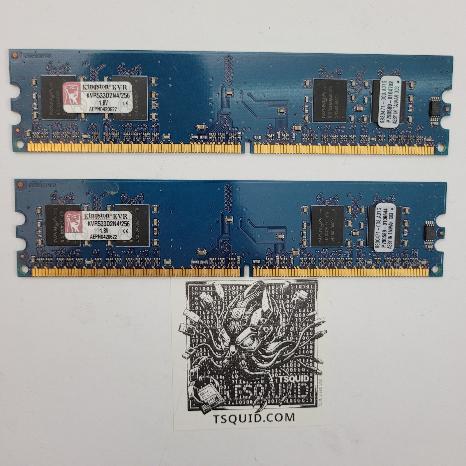 Kingston RAM KVR533D2N4/256 512MB 2x256MB PC2-4200 DDR2 533MHz Desktop Memory