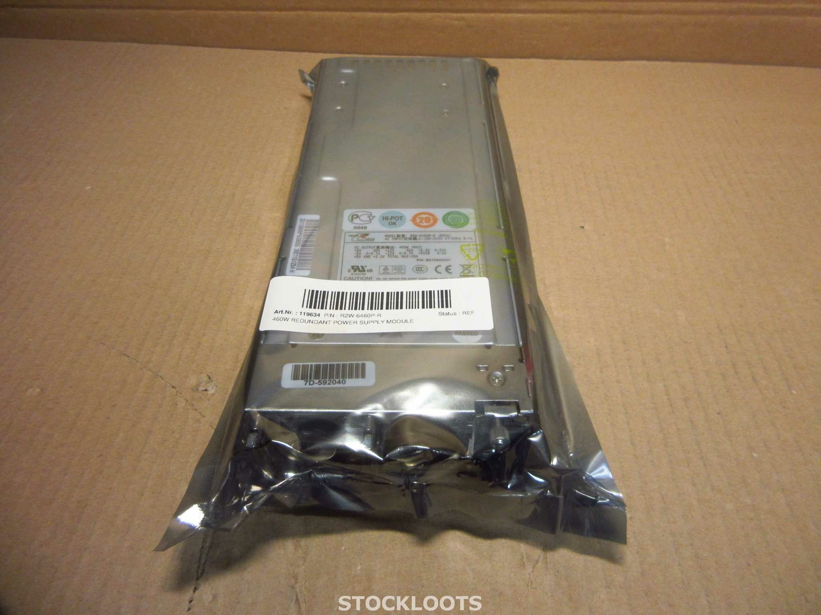 EMACS R2W-6460P-R 460W HOT PLUG REDUNDANT POWER SUPPLY REFURBISHED IN BAG