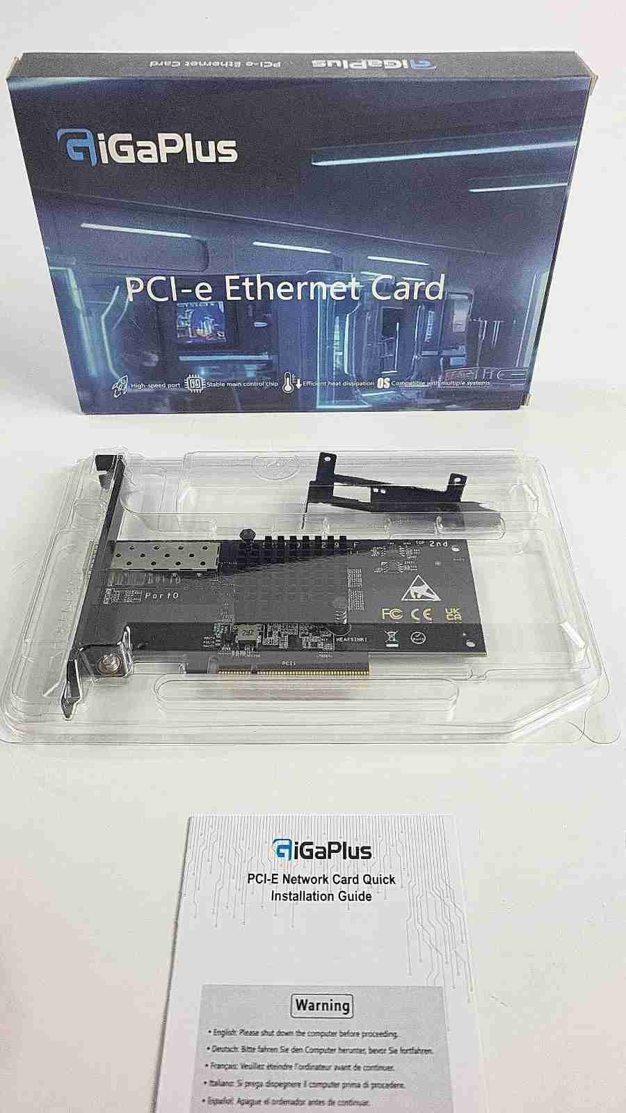 GiGaPlus GP-X520-1S 10G PCI-E Ethernet Card - New In Box