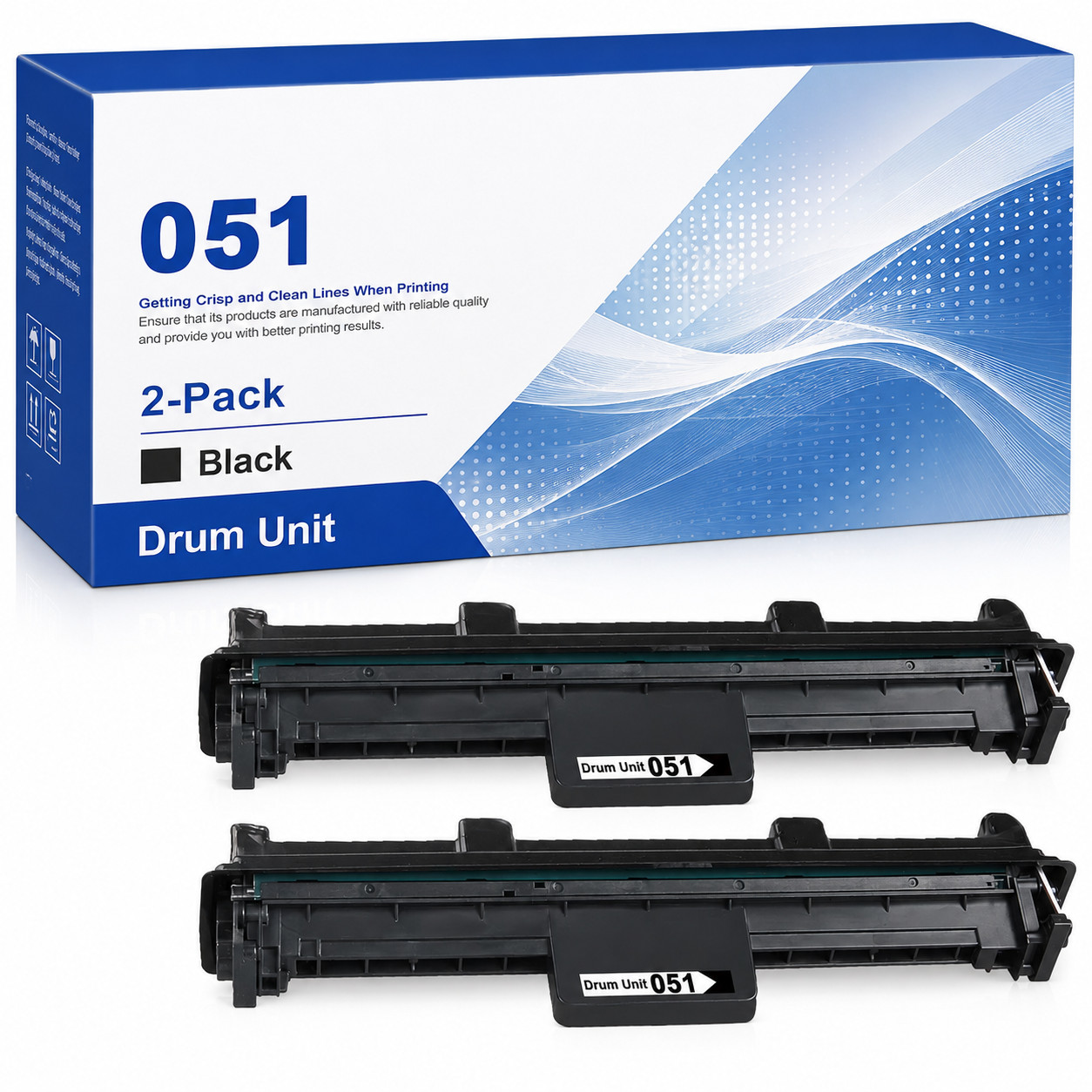 2-Pack 051 Drum Unit Black Replacement for imageCLASS MF263dw MF266dw MF269dw