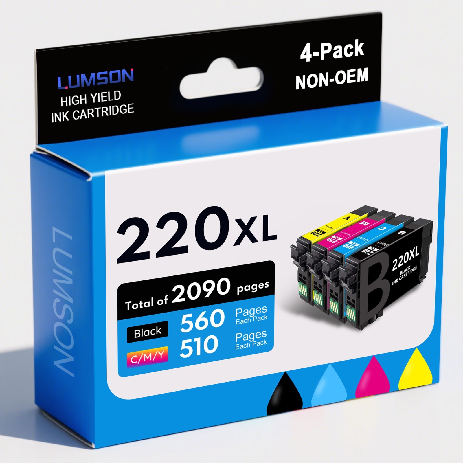 220XL T220XL 4PK Ink Cartridge For Epson XP-424 XP-320 XP-420 WF-2630 WF-2750
