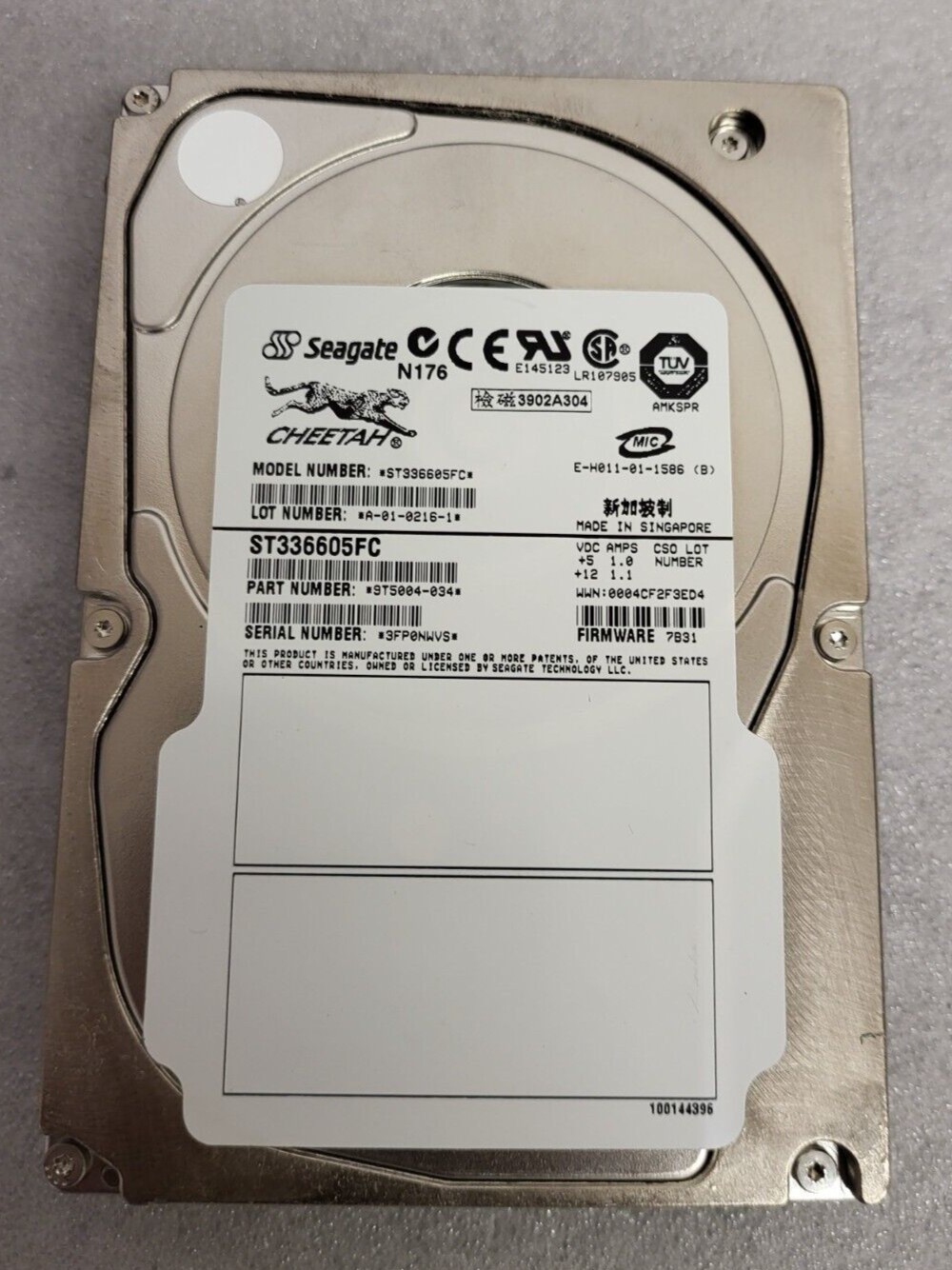 Seagate ST336605FC 36GB - 10K - FC - 2Gbps - 3.5" Hard Disk Drive TESTED GOOD