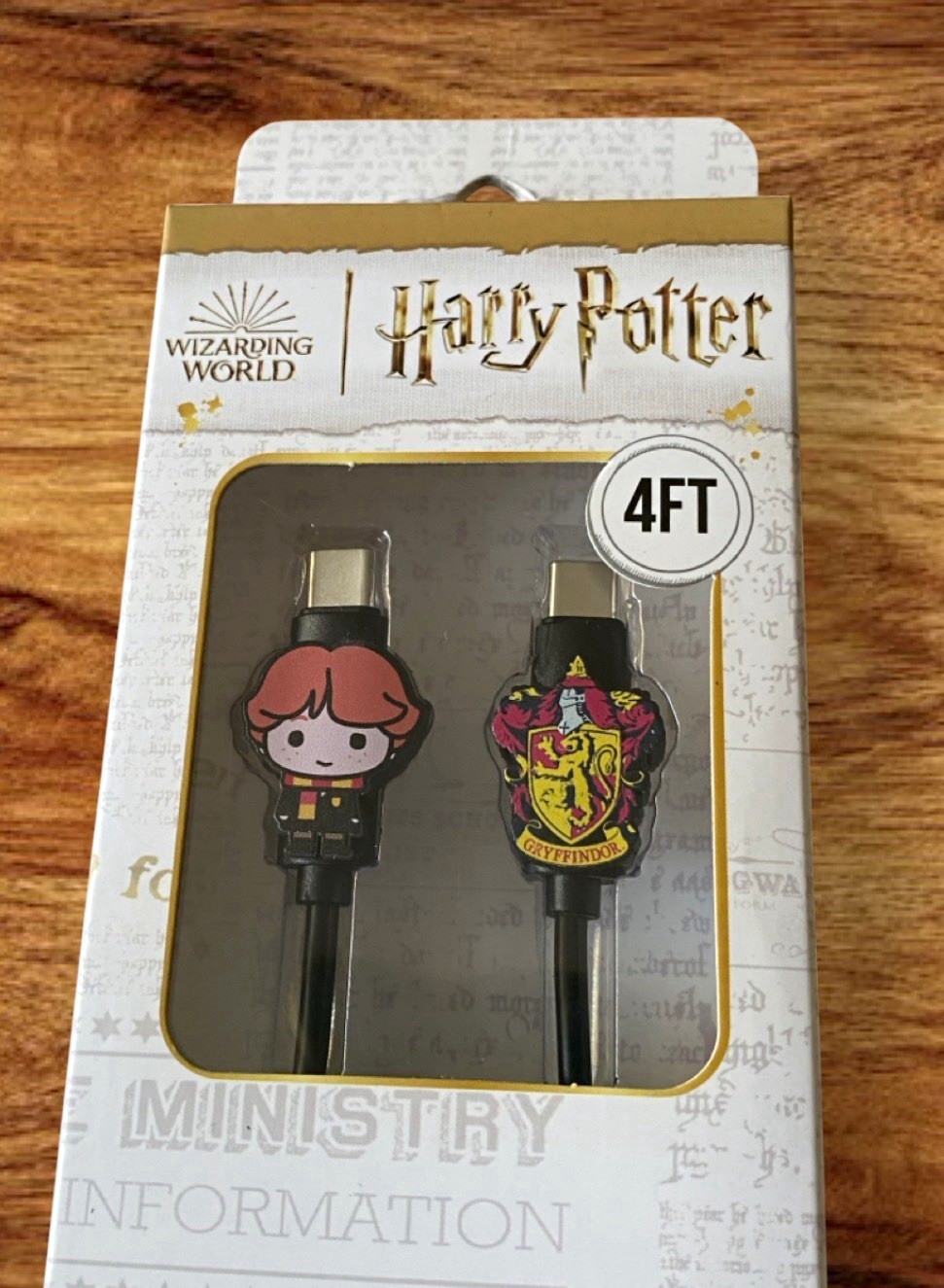 Wizarding World Harry Potter USB-C to USB-C Data Transfer Cable 4 ft Black
