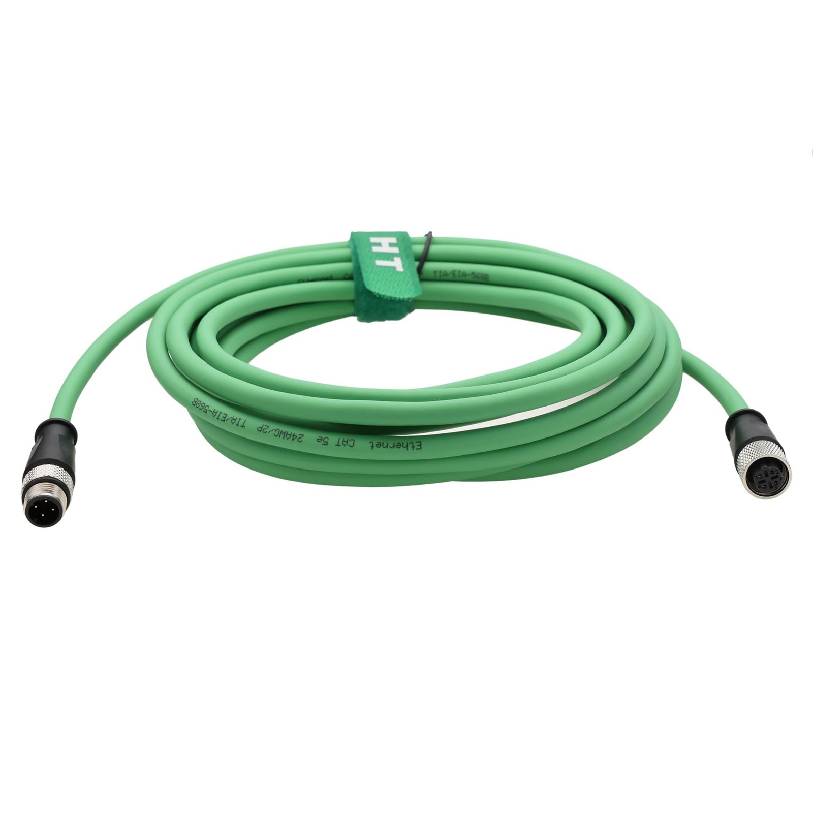 3M Ethernet Encoder Sensor Camera M12 4 Pin D Coded Male Female Cable Green
