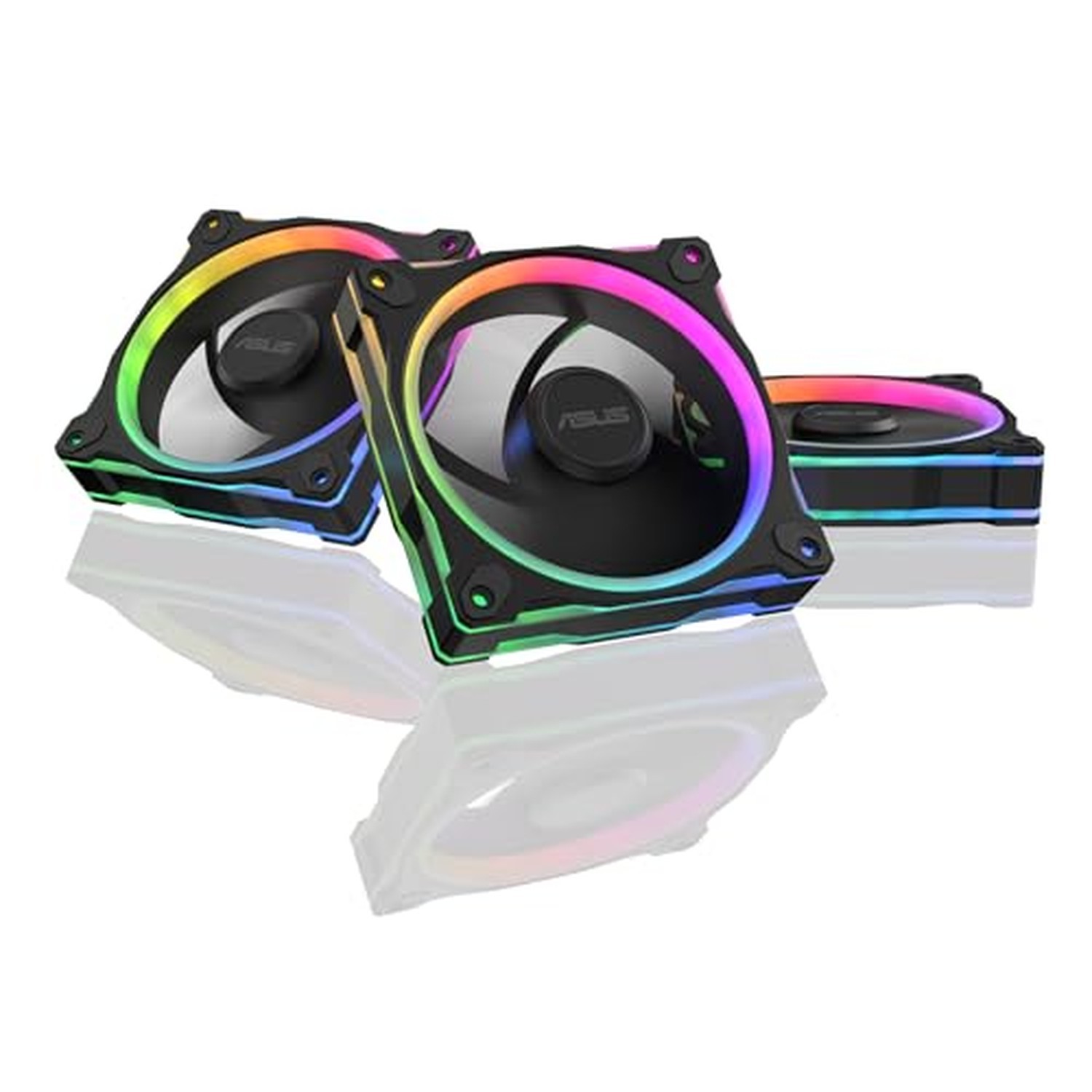 ASUS Prime MR120 ARGB Reverse Fan Black Triple Pack, 28mm Extra-Thick Frame, ...