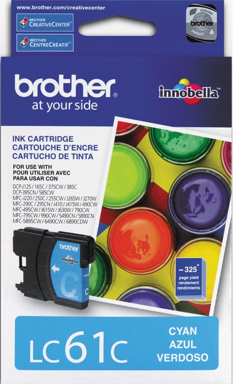 New Genuine Brother LC61 Cyan Ink Cartridge  MFC-255CW MFC-290C