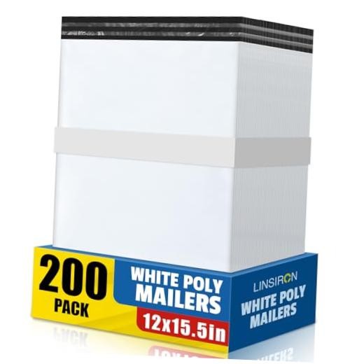 Poly Mailers 12x15.5 Inch Pcs Large Shipping Bags for Clothing 12*15.5 Inch 200