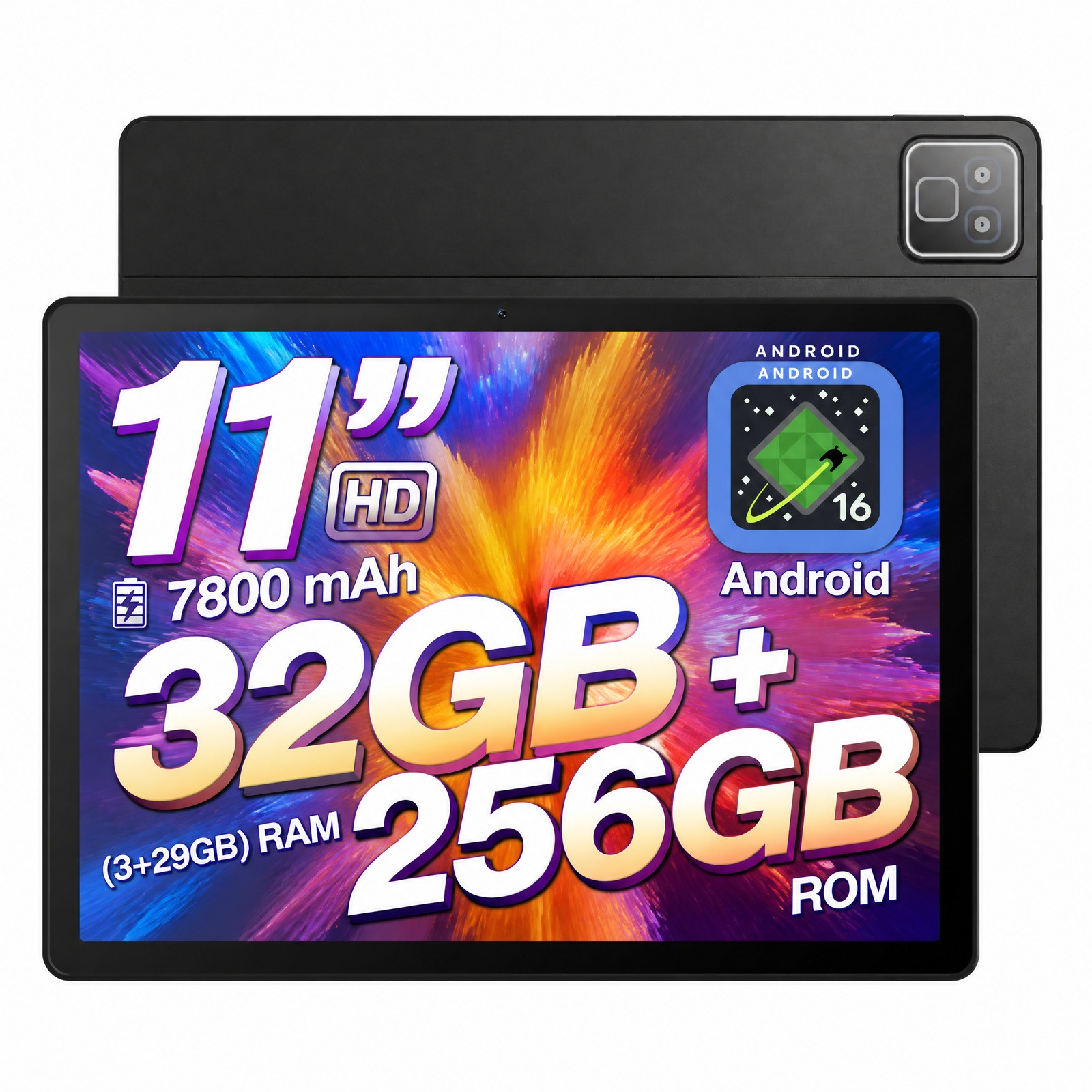 AEEZO 2026 Android 16 Tablet 11 in 2K IPS FHD 32GB+256GB ROM Wifi5G Gemini AI
