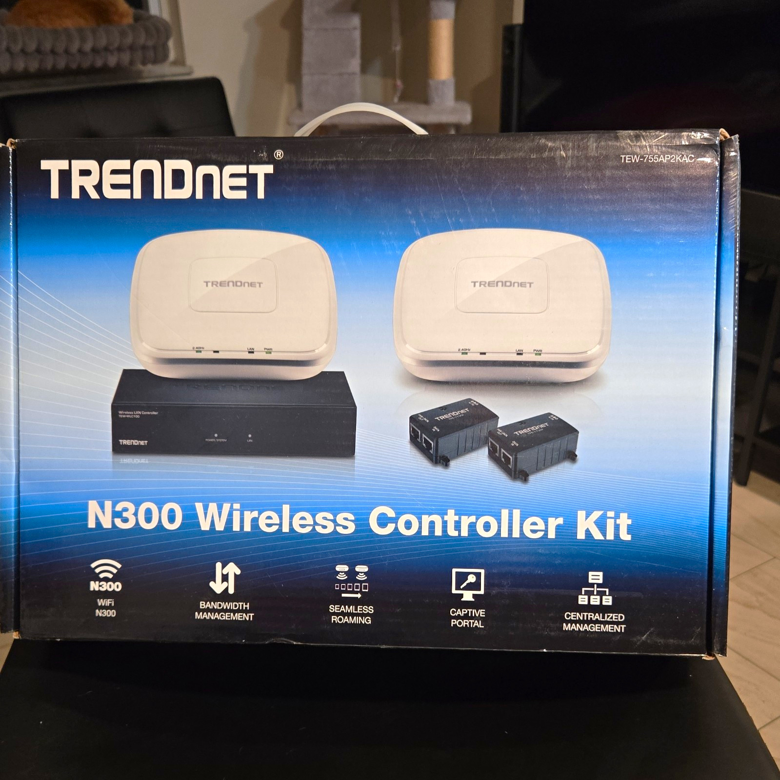 TRENDnet N300 300 Mbps Wireless Controller Kit 2 APs + Controller White