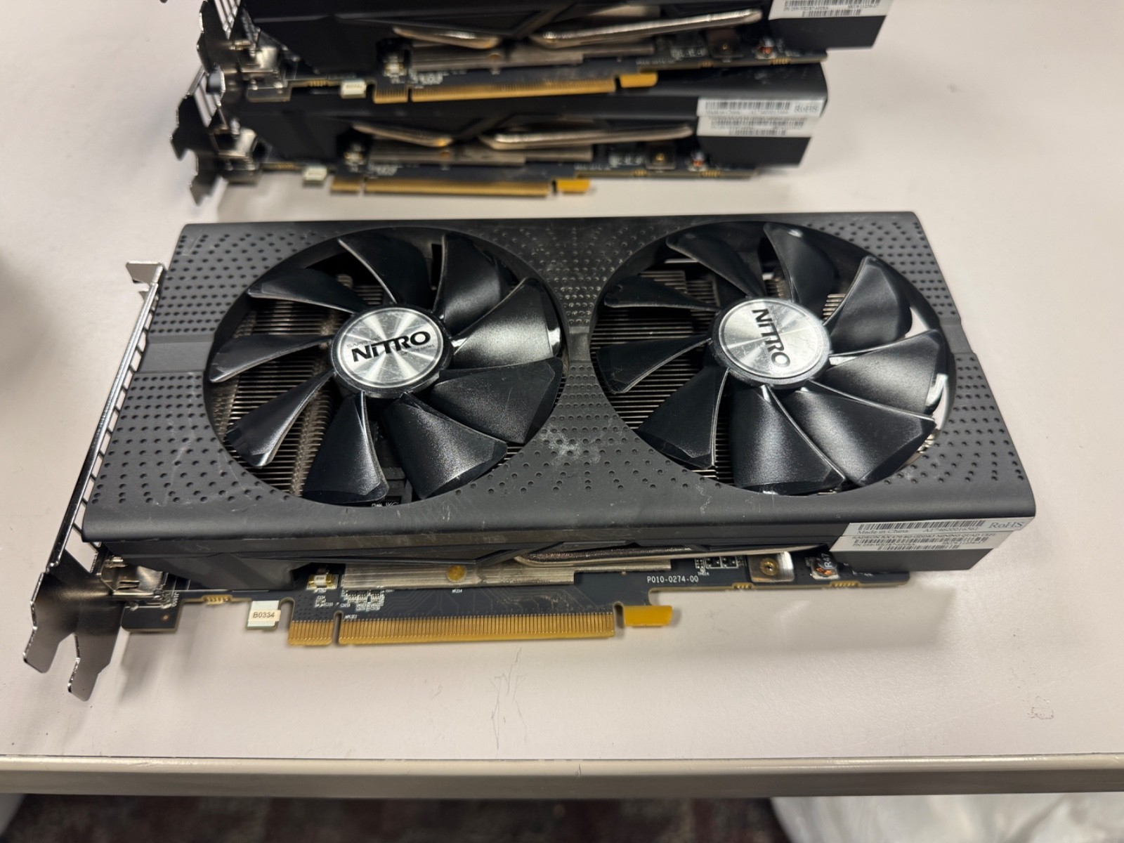 Lot of 6 Sapphire Radeon RX 470 8GB GDDR5 Mining Quad UEFI GPU Used (11256-37)