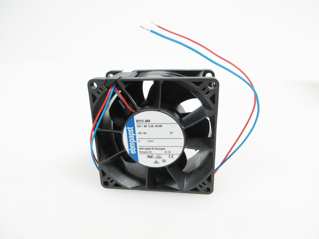 NEW NEW EBMPAPST 8212 JH4 DC AXIAL FAN 80 X 80 X 38 mm 130 CFM EBM-PAPST 8212JH4