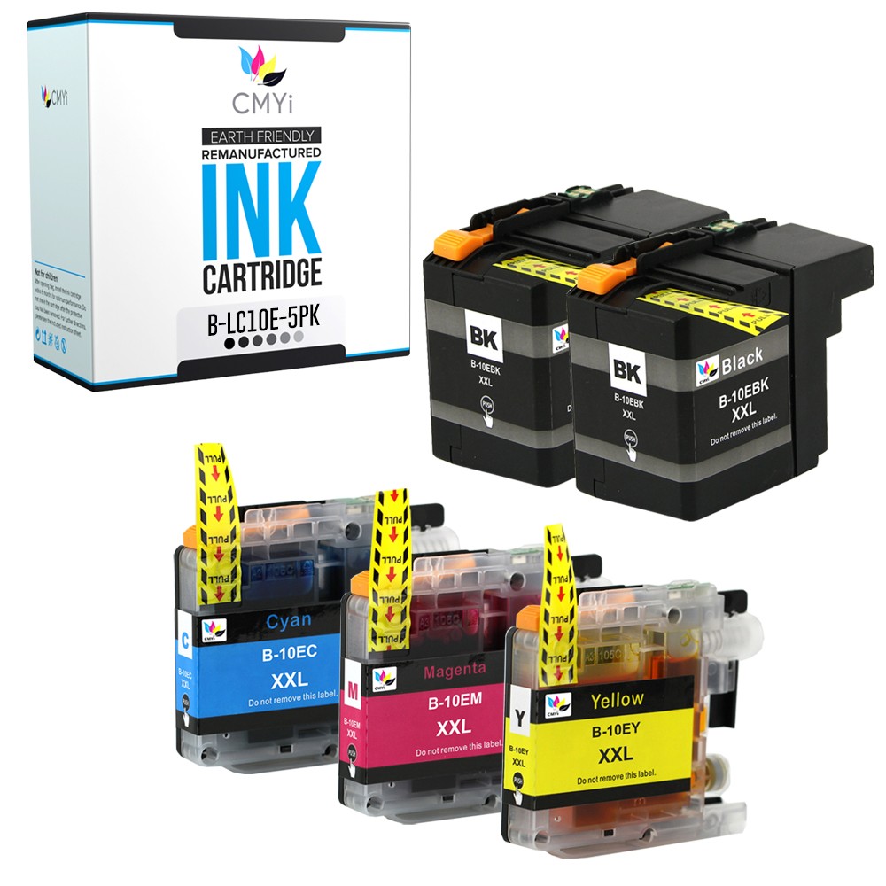 CMYi 5-Pack Compatible LC10E Ink Cartridges fits Brother MFC-J6925DW