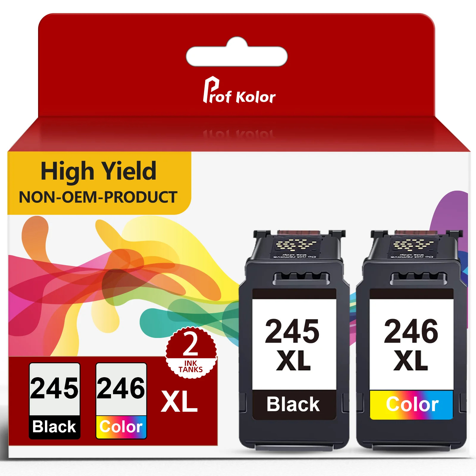 Prof Kolor HP 64XL Ink Cartridges Compatible for HP 64XL Black and Tri-Color