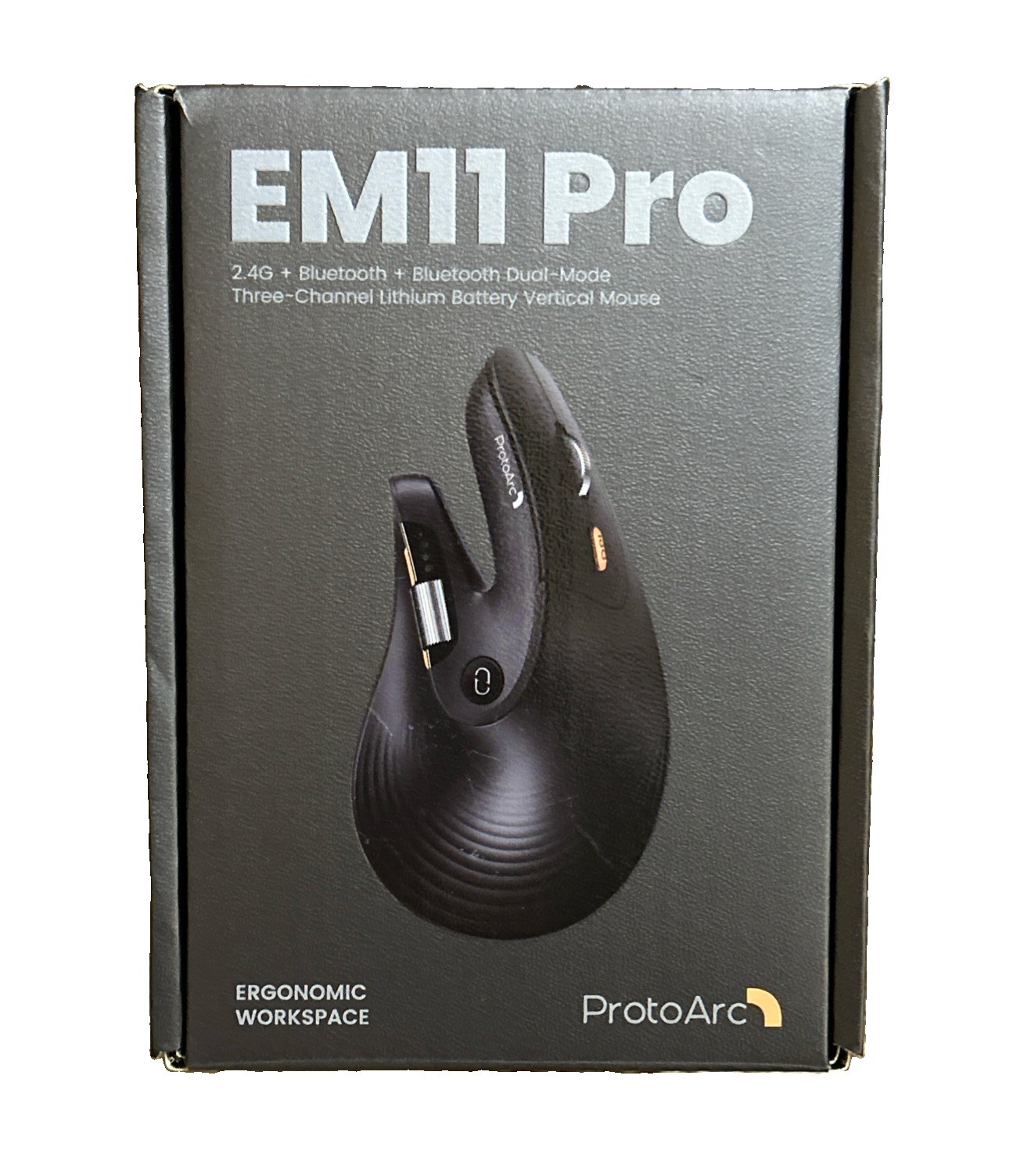 ProtoArc EM11 Pro Ergonomic Bluetooth Vertical Mouse New In Open Box
