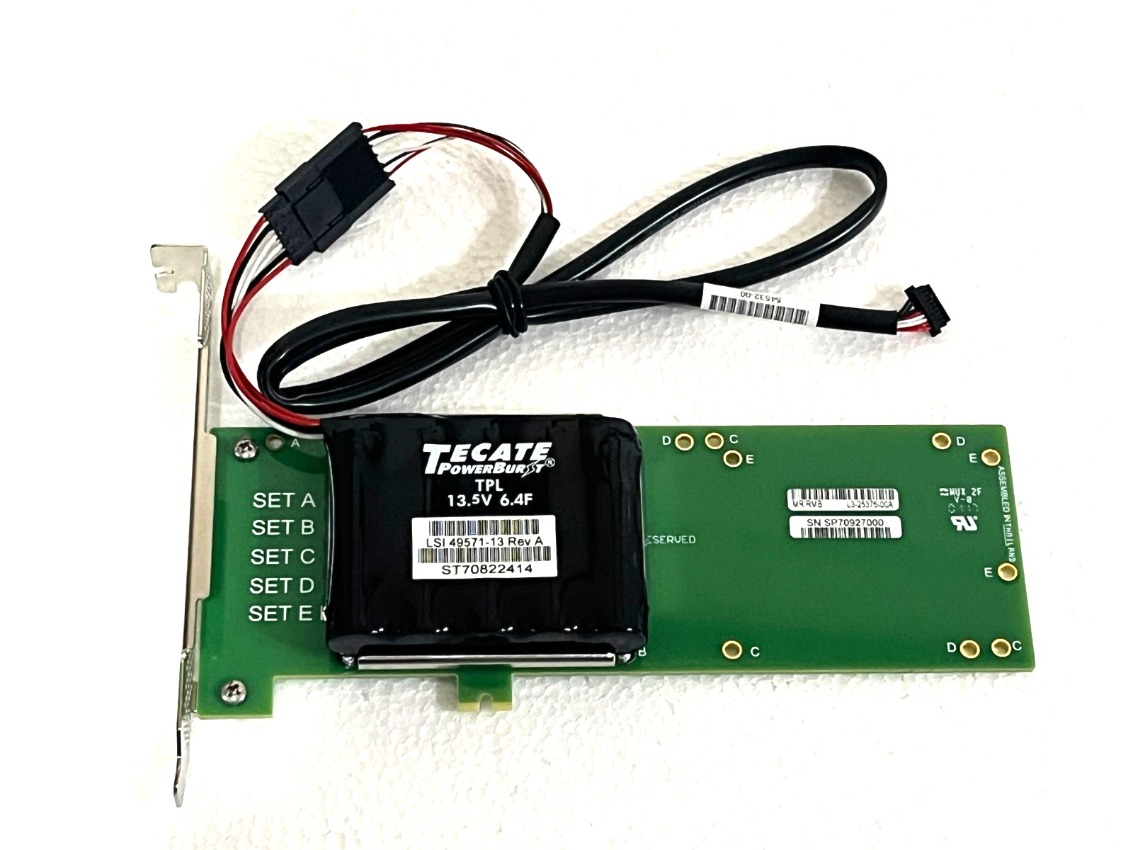 LSI MegaRAID LSI L3-25376-00A MR RMB for Megaraid Remote Battery PCIe Mounted FP
