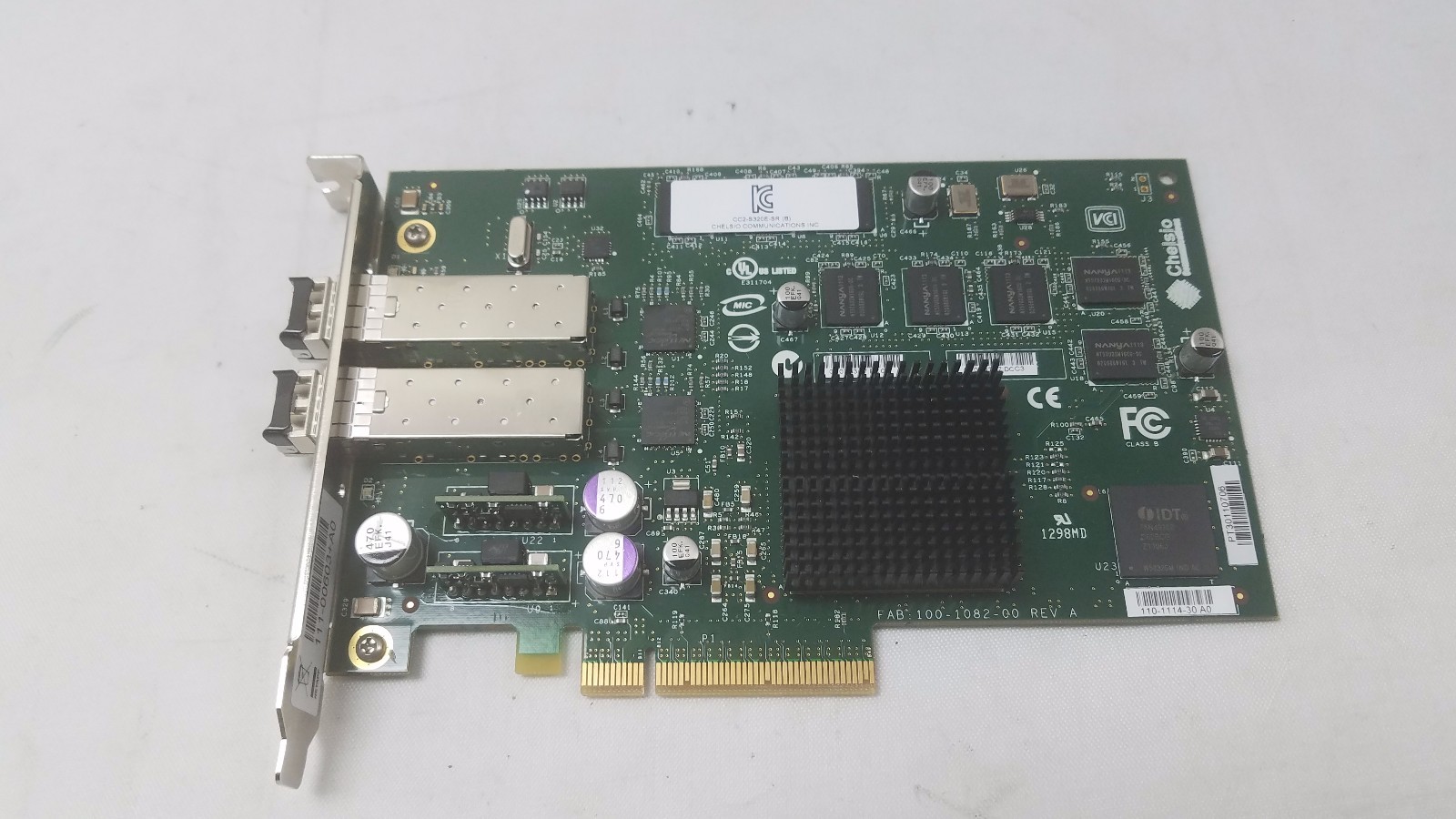 NetApp 111-01169+A0 Chelsio CC2-S320E-SR 10GbE PCI-E Dual Port SFP+ Network Card