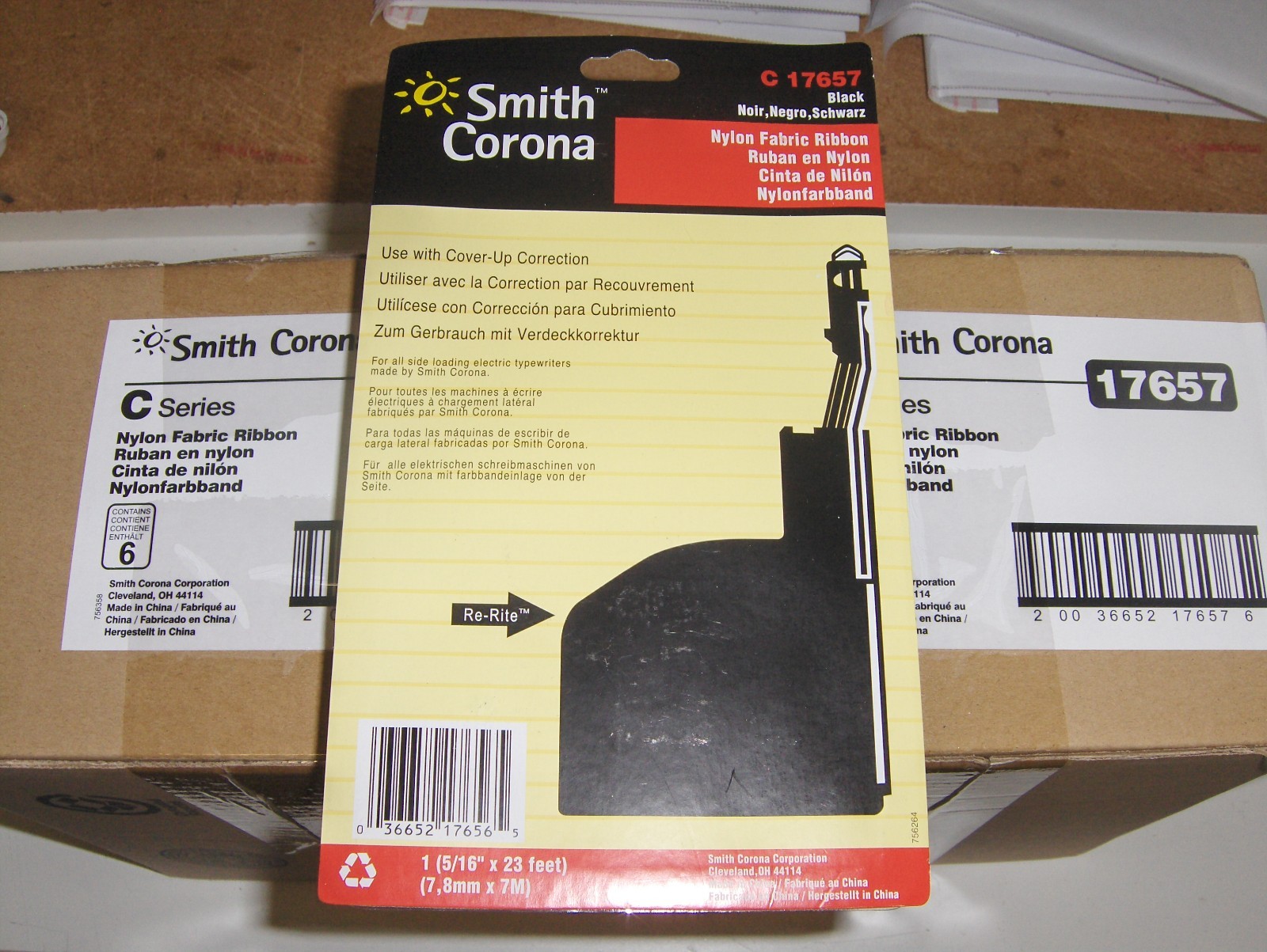Smith Corona C17657 Black Nylon Fabric Ribbon Typewriter Cartridge 17657