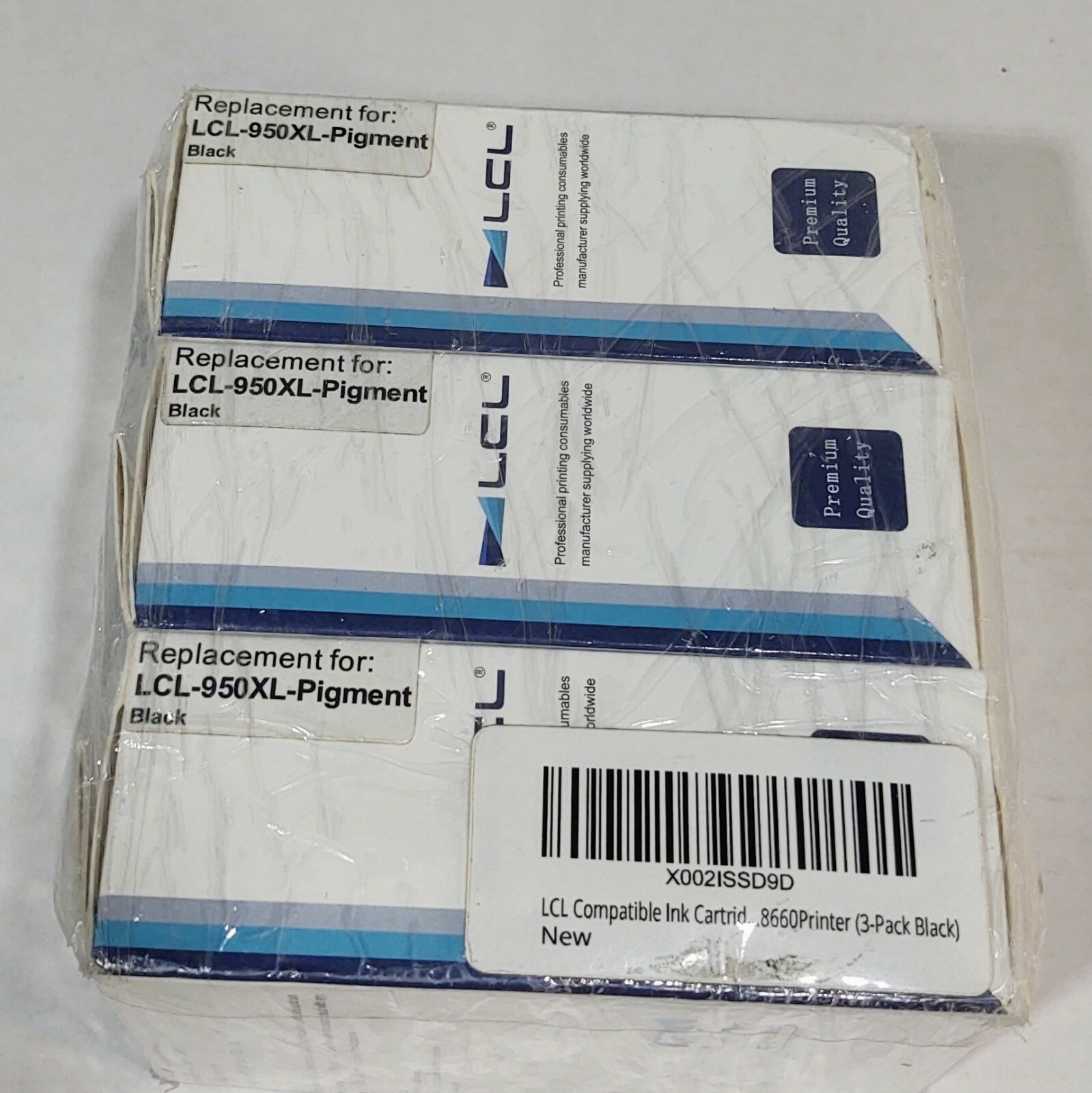 3 PK LCL-950XL-Pigment Black Ink Compatible With The 8660 Printer