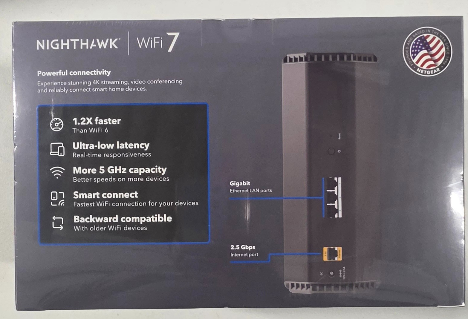 Netgear Nighthawk RS150 WiFi 7 Dual Band Router BE5000 5Gbps Black SEALED NEW