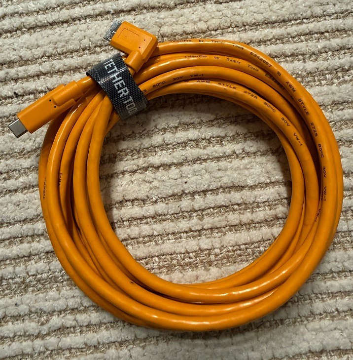 Tether Tools USB-C to 3.0 Micro-B right angle cable 15ft Canon Nikon Fuji