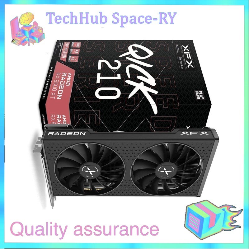XFX Speedster QICK 210 AMD Radeon RX 6500 XT Core Gaming 4GB GDDR6 Graphics Card