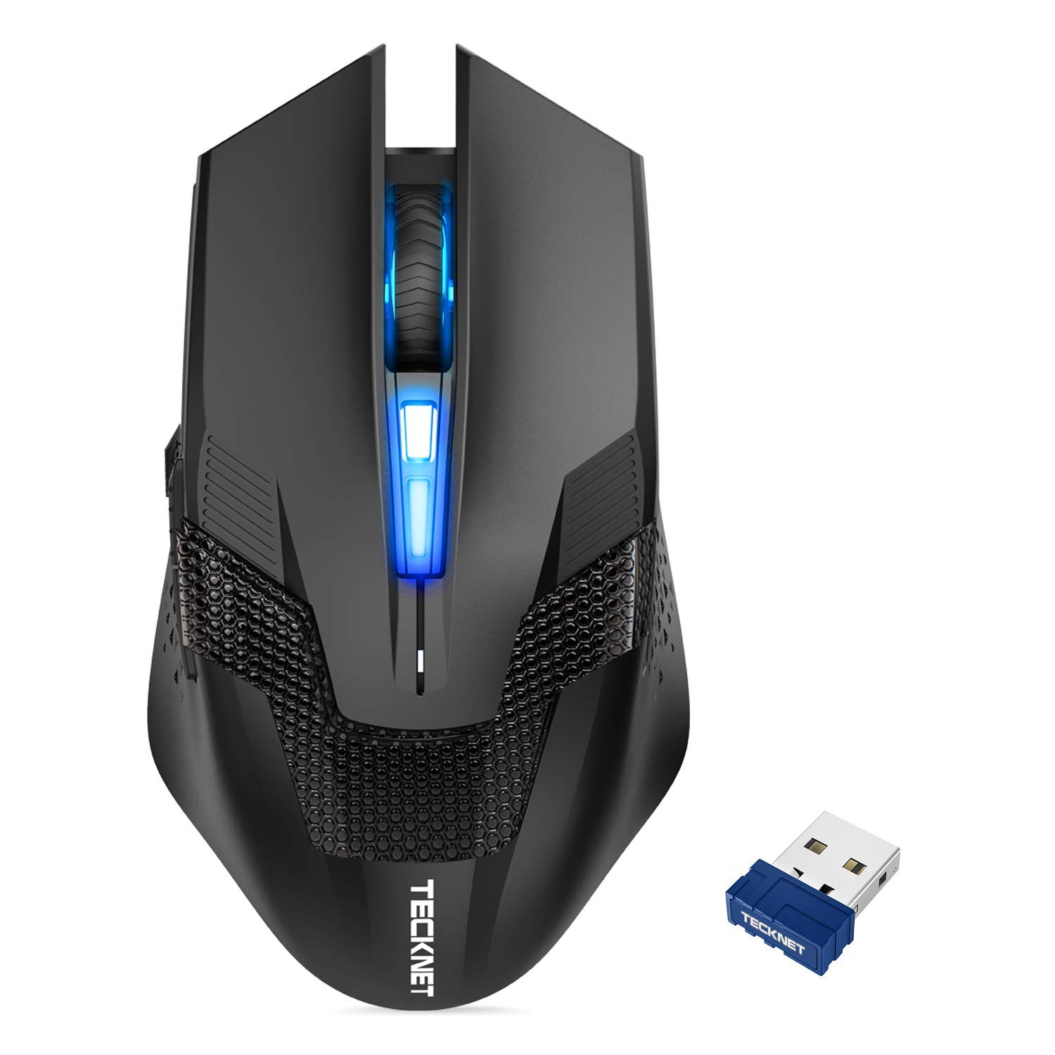 TECKNET Wireless Mouse, 8 Programmable Buttons, Optical Tracking, 4800 DPI
