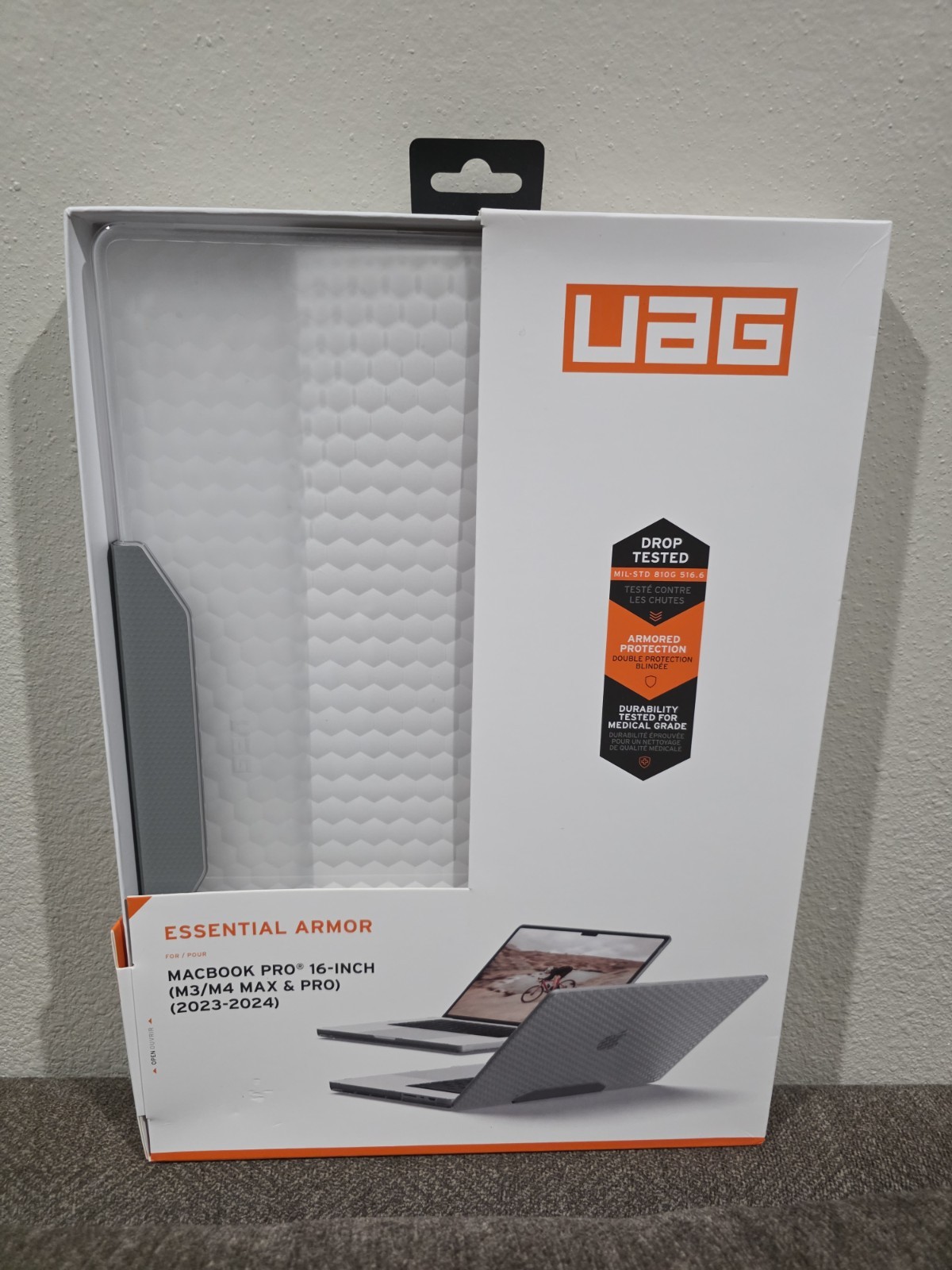 UAG MacBook Pro 16" Case M5/M4/M3 Pro/Max Chip Rugged Clear, Essential Armor Ice