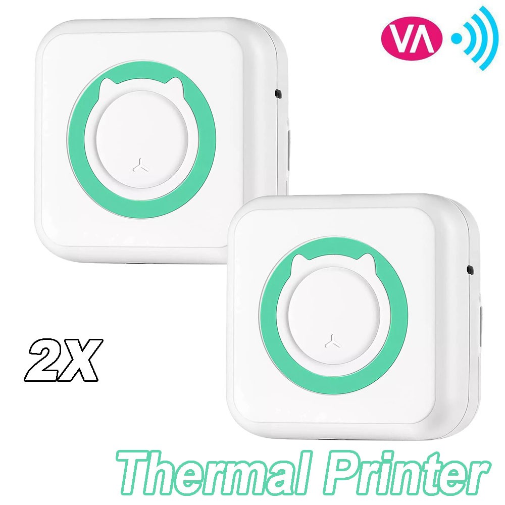 2X Wireless Mini Thermal Pocket Photo Printer with USB Port Home print Portable