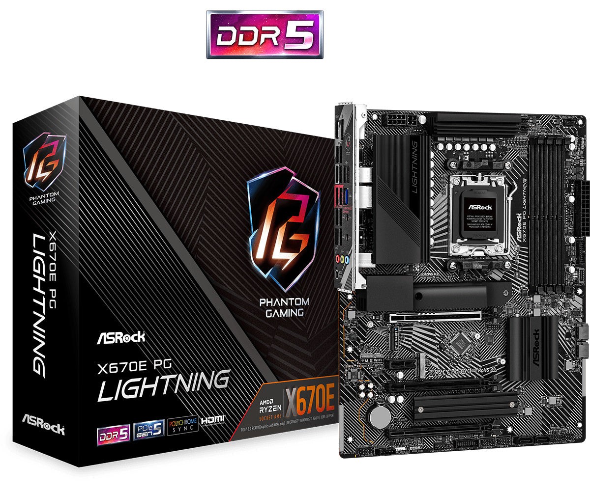 ASRock X670E PG Lightning Motherboard — Open Box | 3-Year Manufacturer's