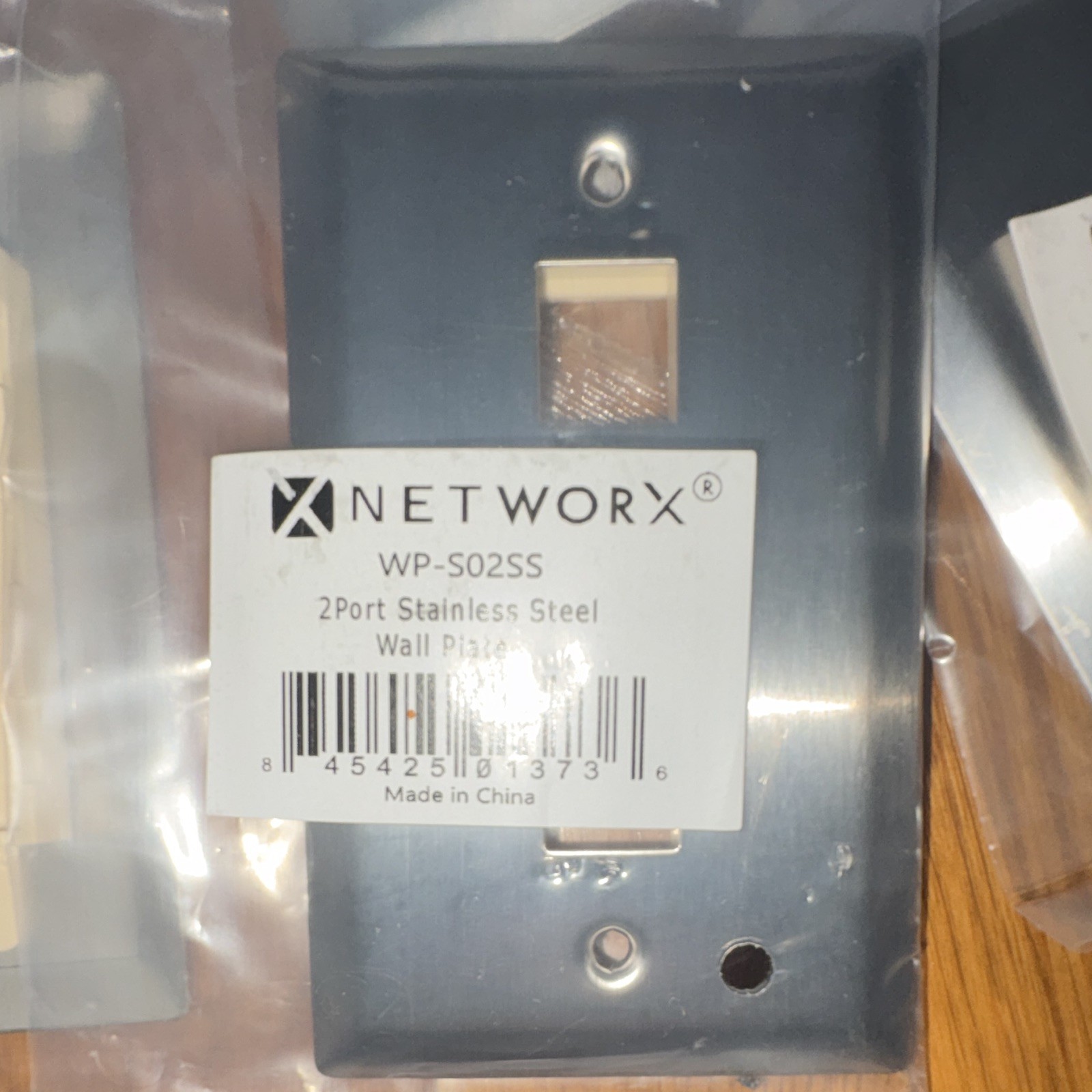 Networx 2-Port Stainless Steel Keystone Wall Plate MPN WP-S02SS   LOT OF 14