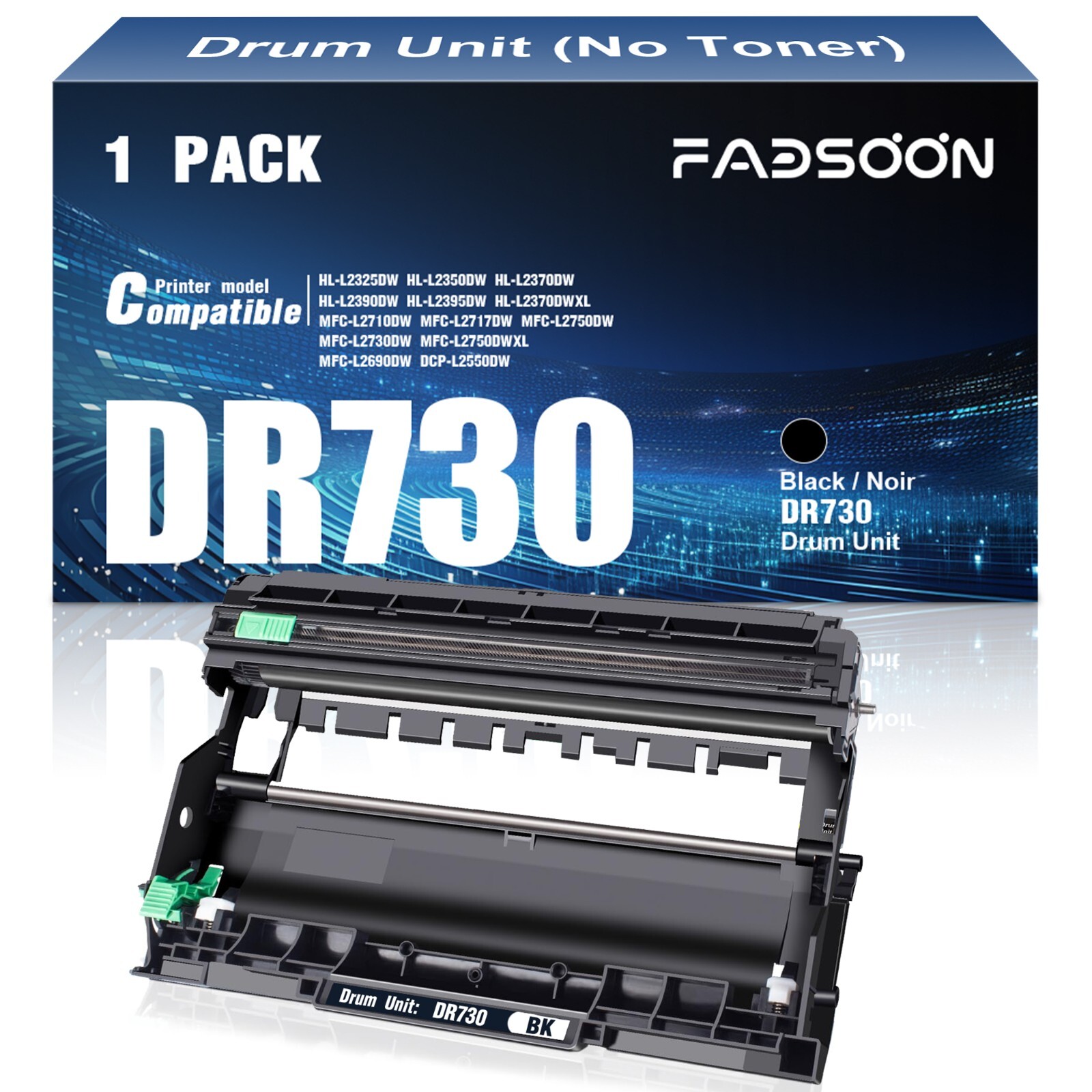 FADSOON Compatible DR730 Drum Unit for Brother MFC-L2750DW, NO Toner, 1 Pack