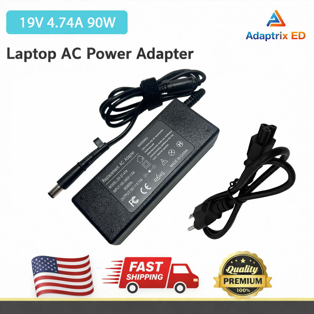 90W AC Adapter for HP Pavilion, ProBook, EliteDesk, OMEN, 22-df Desktop 