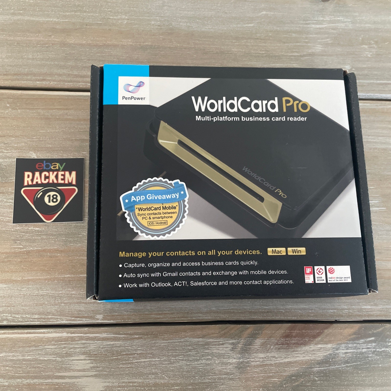 PenPower WorldCard Pro WCU02A Multi-Platform Business Card Reader Scanner