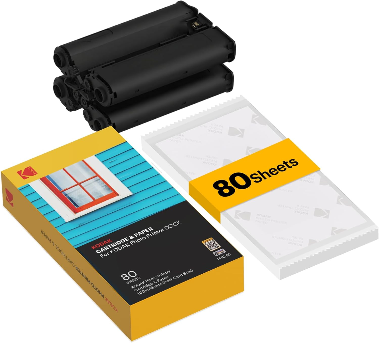 4x6 Photo Paper Cartridge Refill 80 Sheets Compatible Printer Pack