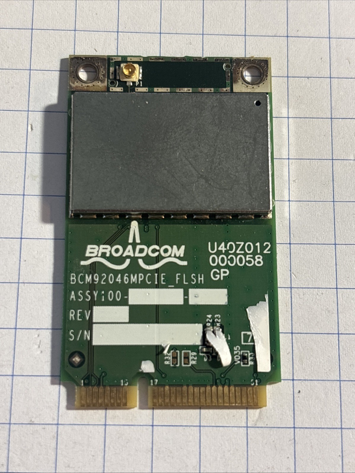 Broadcom BCM92046MPCIE_FLSH Bluetooth WPAN Mini PCIe Wireless