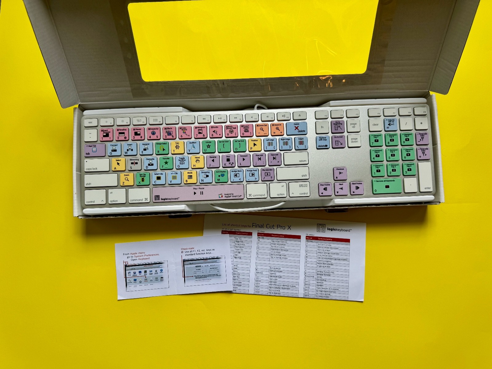 Logickeyboard Wired Keyboards for Apple Final Cut Pro X