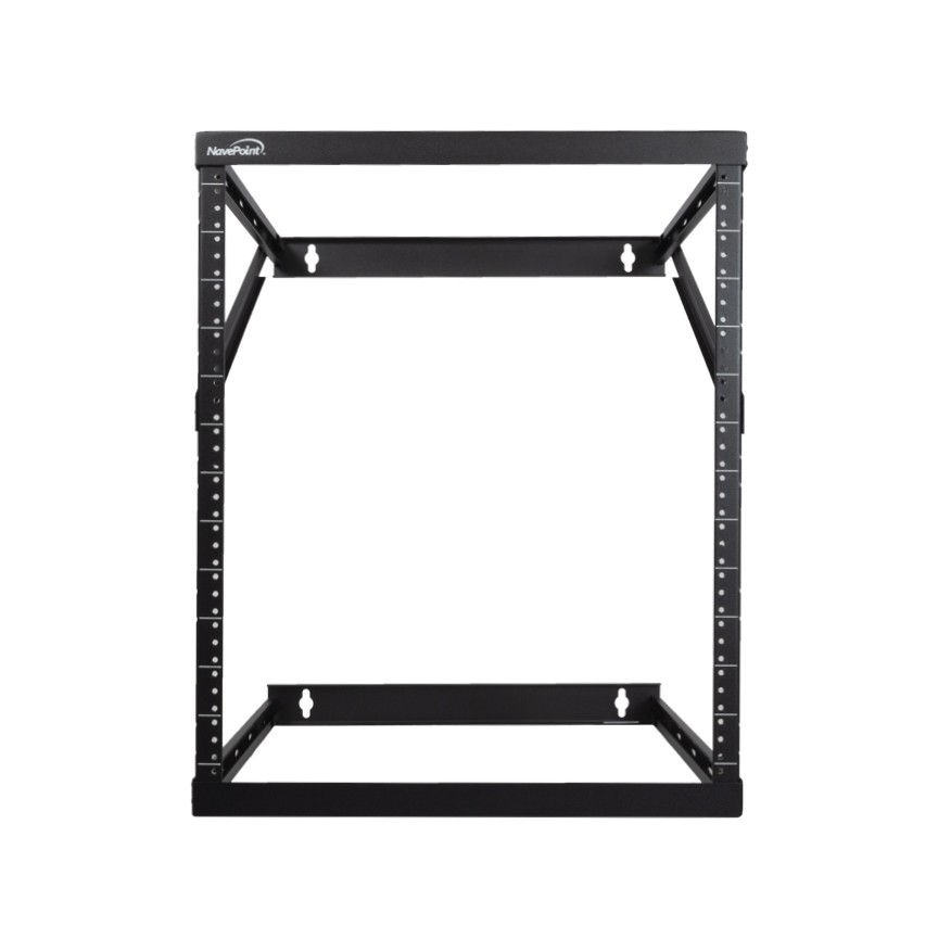8U/12U/22U Wall Mount Expandable Open Frame 2 Post Rack Adjustable Height