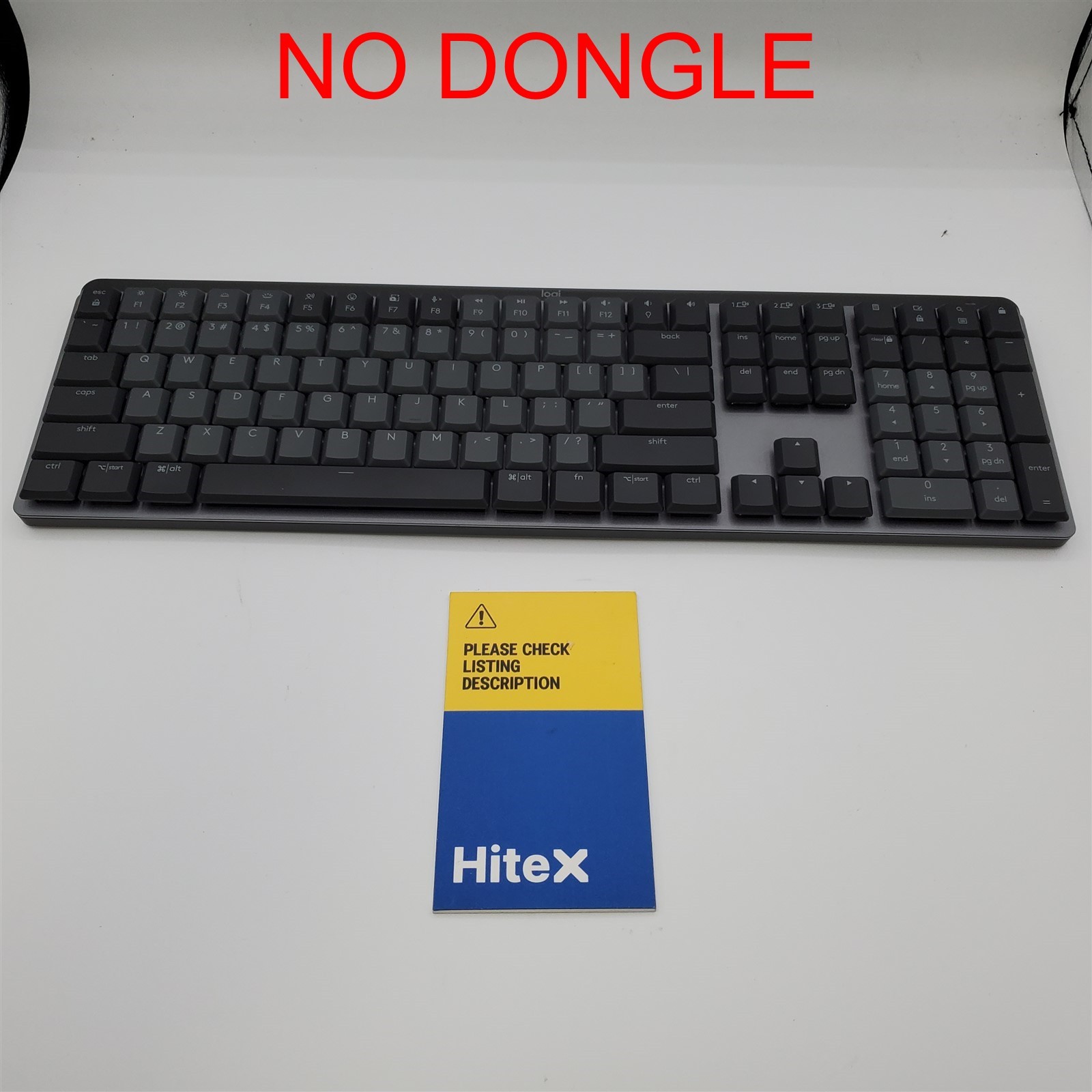 Logitech MX Mechanical Wireless Illuminated Keyboard, Graphite *NO DONGLE*