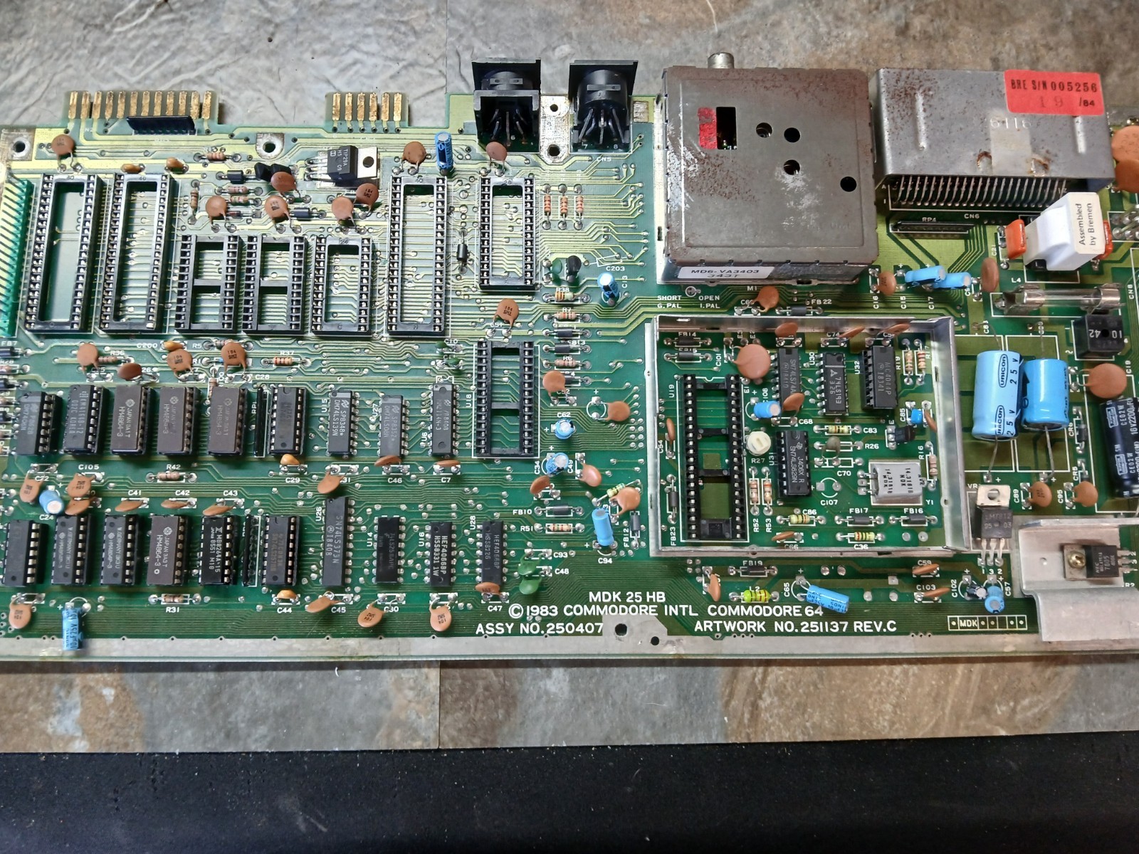 COMMODORE 250407 MAINBOARD | REPAIRED | US SELLER  | NTSC #2