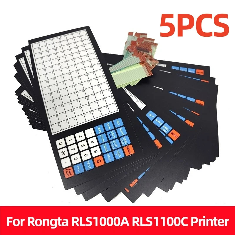 5x Keyboard Overlay Inner Circuitry For Rongta RLS1000A RLS1100C Printer English