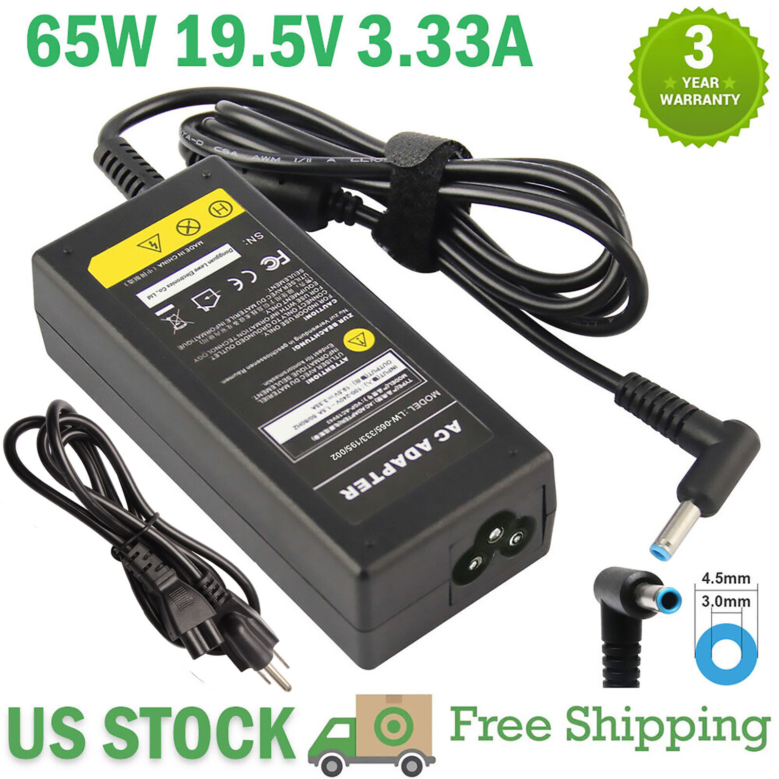 65W AC Adapter Charger For HP EliteBook 840 850 G3 G4 G5 G6 G7 710412-001 Laptop